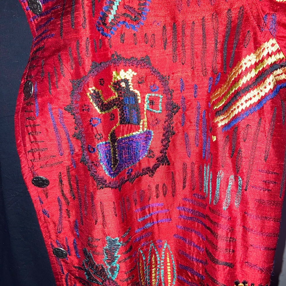 Vintage Chicos, design, silk, and embroidered blazer - Picture 8 of 10